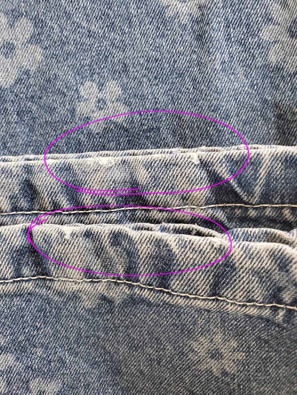 🟢7661 * The Ragged Priest Daisy Floral Print Straight Leg Jeans Blue Size 32 - Picture 16 of 16